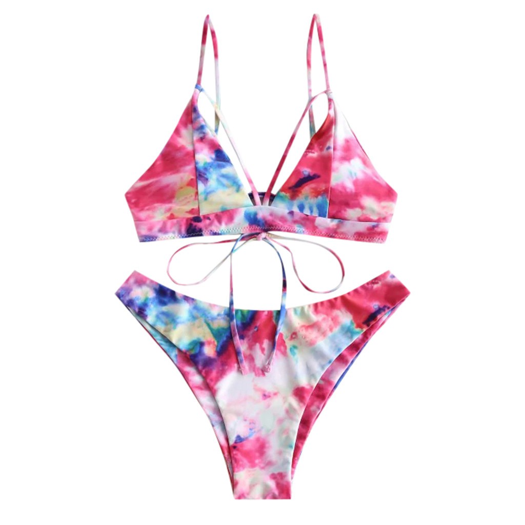 Bộ đồ bơi 2 mảnh lưng cao phối dây gợi cảm dành cho nữ | BigBuy360 - bigbuy360.vn
