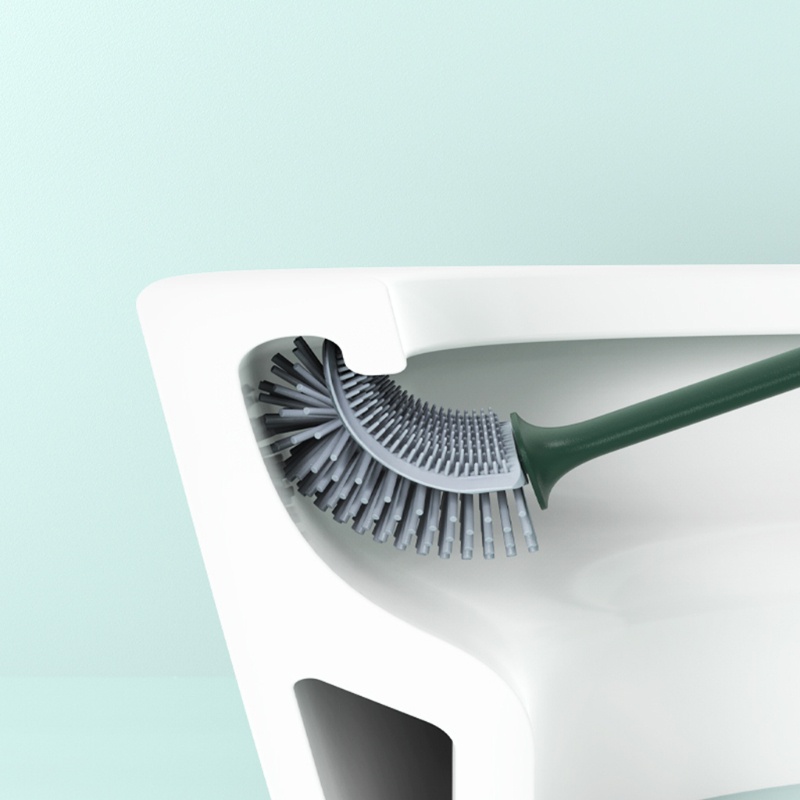 Bàn Chải Chà Toilet Bằng Silicone Kèm Hộp Đựng Tiện Lợi