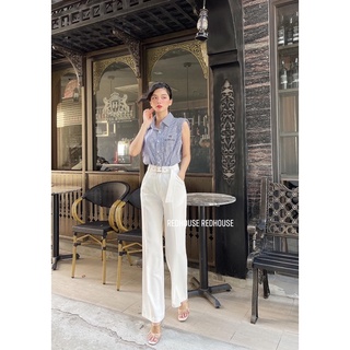 Quần suông đai vuông - quần suông cạp cao công sở