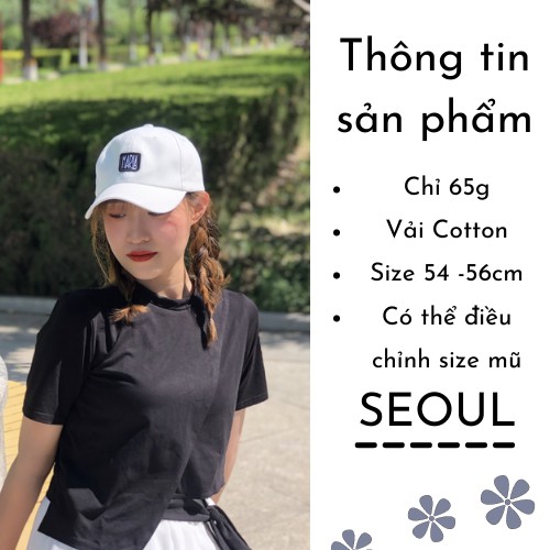 [ Giảm 5k đơn từ 0đ ] Nón lưỡi trai Cotton chỉ thêu MARA. mũ lưỡi trai nữ chống nắng cá tính Hot Trend hè 2021