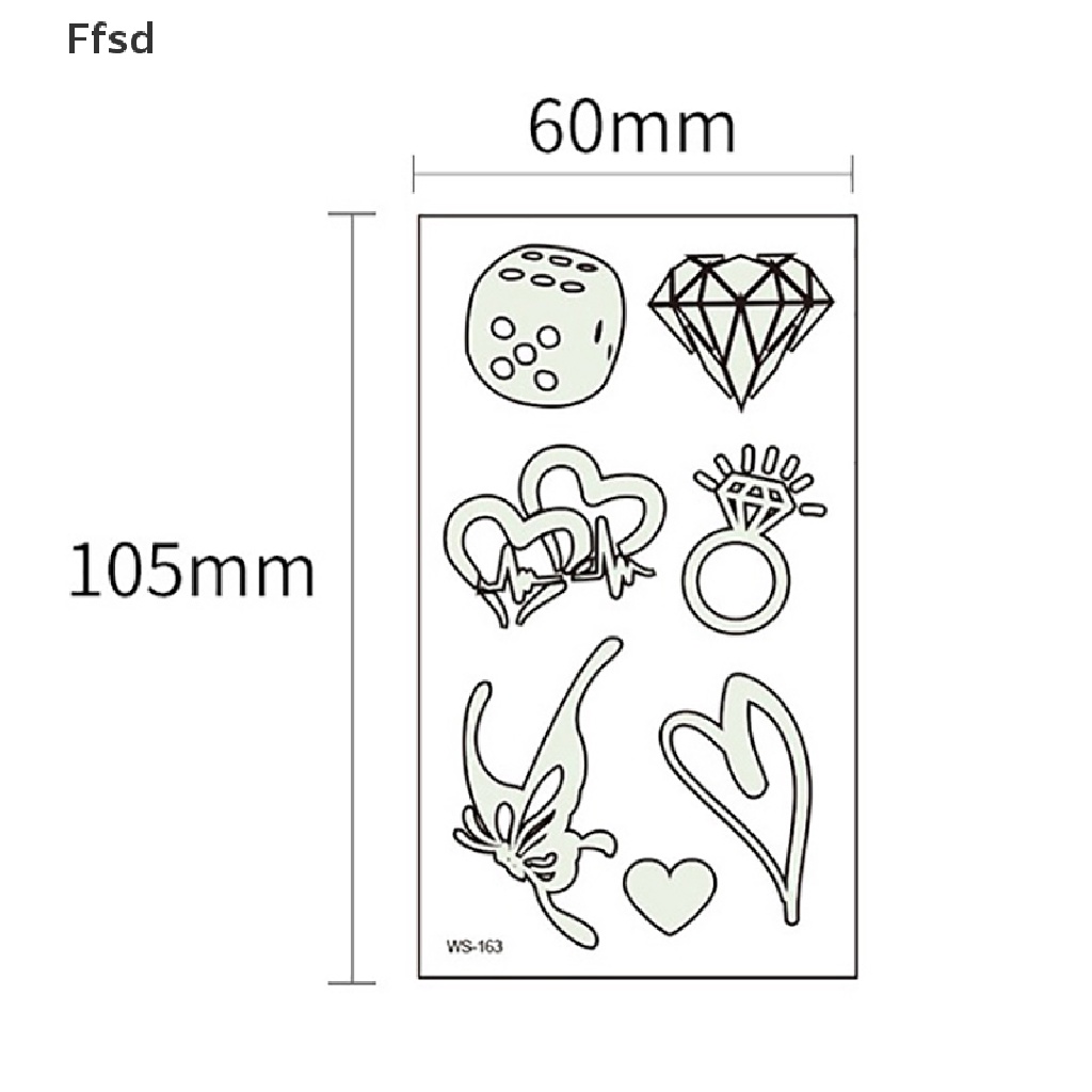 Miếng Dán Hình Xăm Phát Quang Dùng Trang Điểm Tiệc Tùng / Lễ Hội Âm Nhạc