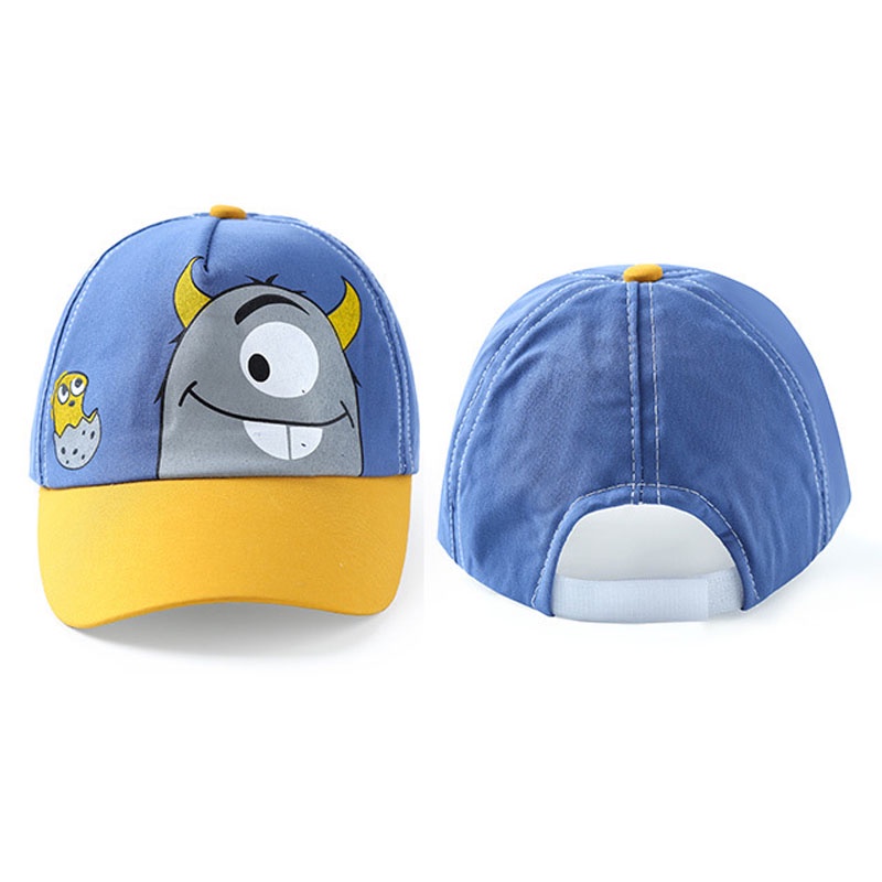 Mũ lưỡi trai chống nắng thoáng khí họa tiết hoạt hình dễ thương có thể điều chỉnh cho bé 1-4 tuổi