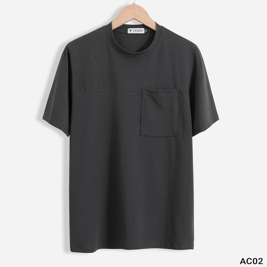 [Mã FAMALLT5 giảm 15% đơn 150K] Áo Thun Nam Tay Ngắn Cổ Tròn Trơn Đẹp 6 Màu VICERO | BigBuy360 - bigbuy360.vn