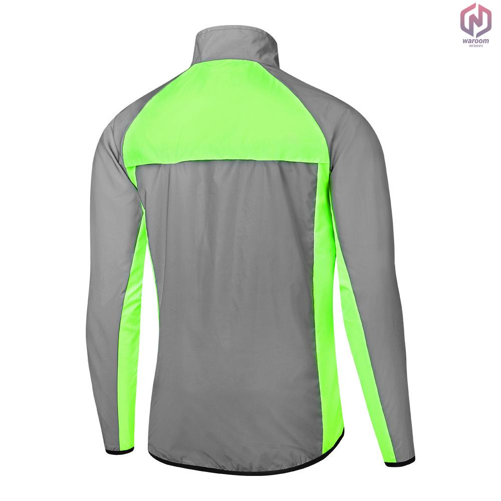 Áo Khoác Phản Quang Chống Gió Chống Nước Mau Khô Co Giãn Thoáng Khí Cho Nam Chạy Bộ Xe Đạp