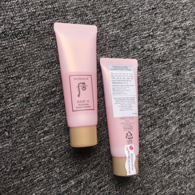 Sữa rửa mặt cấp ẩm Whoo Hồng Soo Hydrating Foam Cleanser