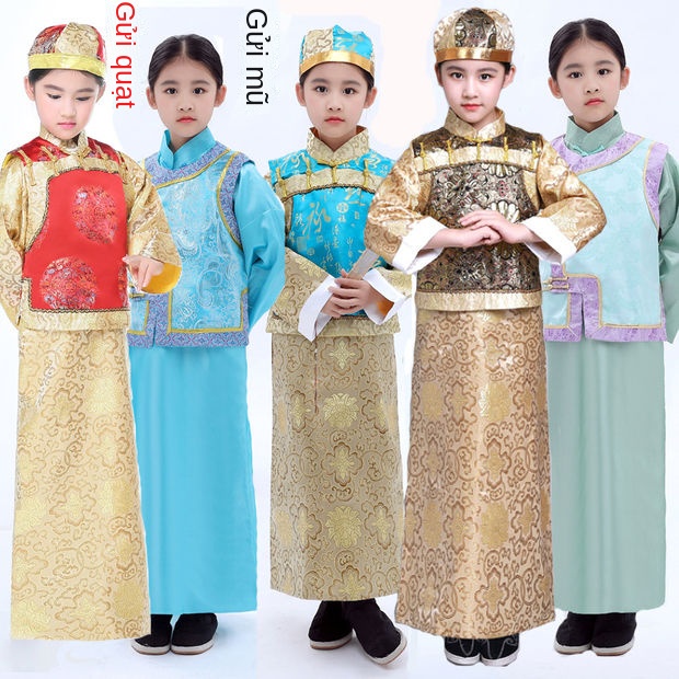 Sản phẩm mới☬◙∈Trang phục trẻ em Thời nhà Thanh quần áo Baylor anh trai trang phục con trai Trang phục nhà Đường trang p