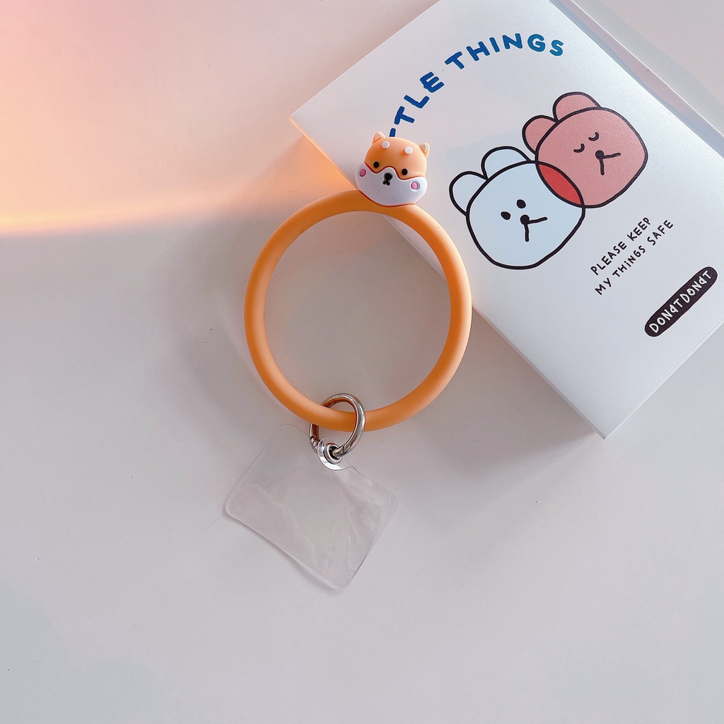 Dây Đeo Điện Thoại Bằng Silicon Mềm Chống Thất Lạc Có Móc Khóa Cho Nữ