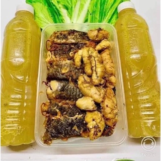 Sét Cá rô đồng rim sẵn kèm 1 lít nước.