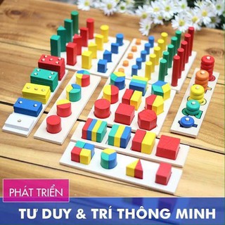 Bộ 8 món đồ chơi gỗ Montessori