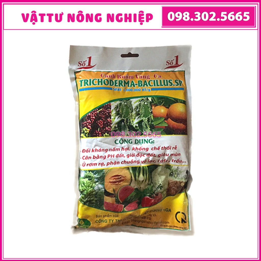 Chế phẩm sinh học Trichoderma 1kg - chuyên ủ phân chuồng, phân hữu cơ, hạn chế nấm đất