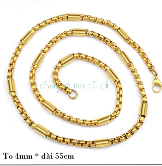 Dây chuyền kiểu bông dừa cách điệu mạ vàng