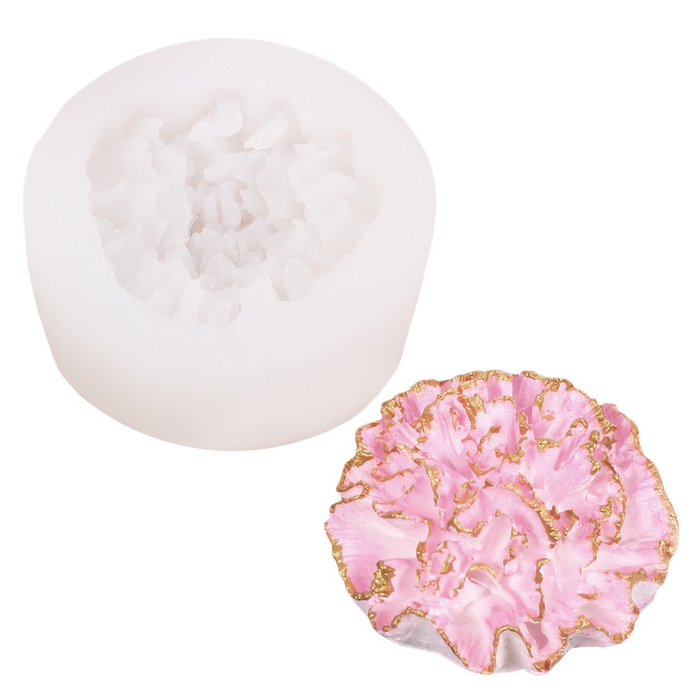 3D Carnation Fondant Handmade Soap Silicone Mold for Cake Decorating Tool Diy Baking Supplies