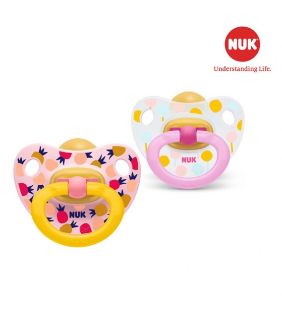 [CHÍNH HÃNG] BỘ 2 TY GIẢ NUK CAO SU SIÊU MỀM CHỈNH NHA 0-6M/6-18M/18-36M