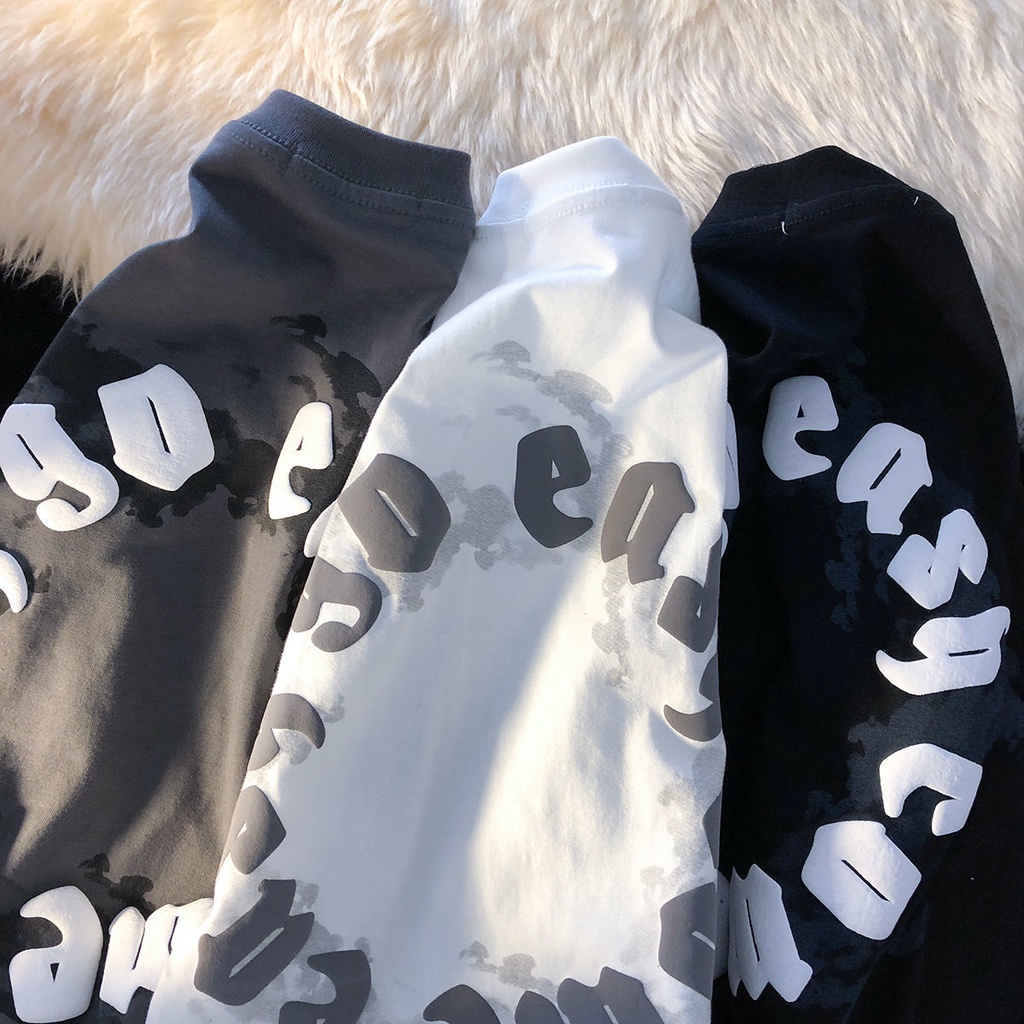 Áo Thun Cotton Tay Ngắn Dáng Rộng Phong Cách Đường Phố Mỹ Thời Trang Mùa Hè Hàng Mới