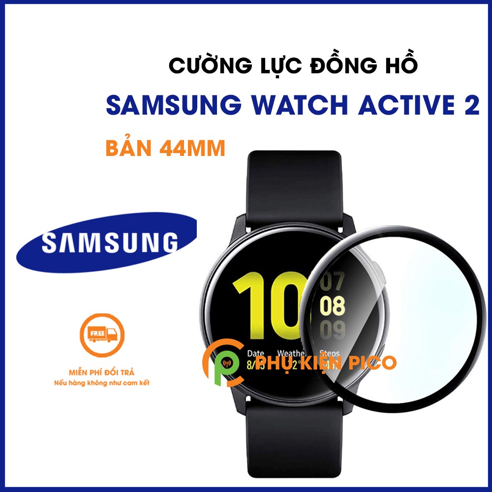 Cường lực Samsung Watch Active 2 bản 44mm full viền  - Kính cường lực đồng hồ Samsung Galaxy Watch Active 2 bản 44mm