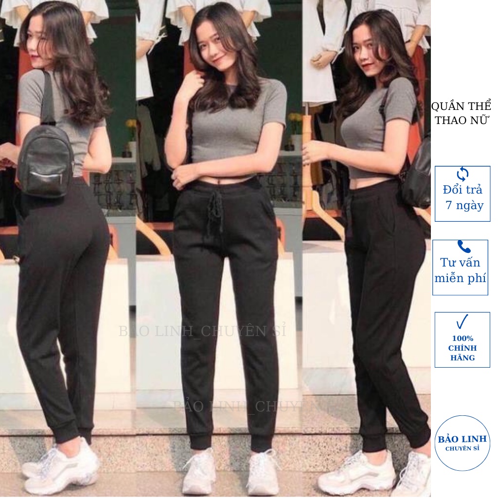 Quần jogger len tăm nữ BIGSIZE dáng thể thao cạp chun bo gấu phù hợp với moi lứa tuổi