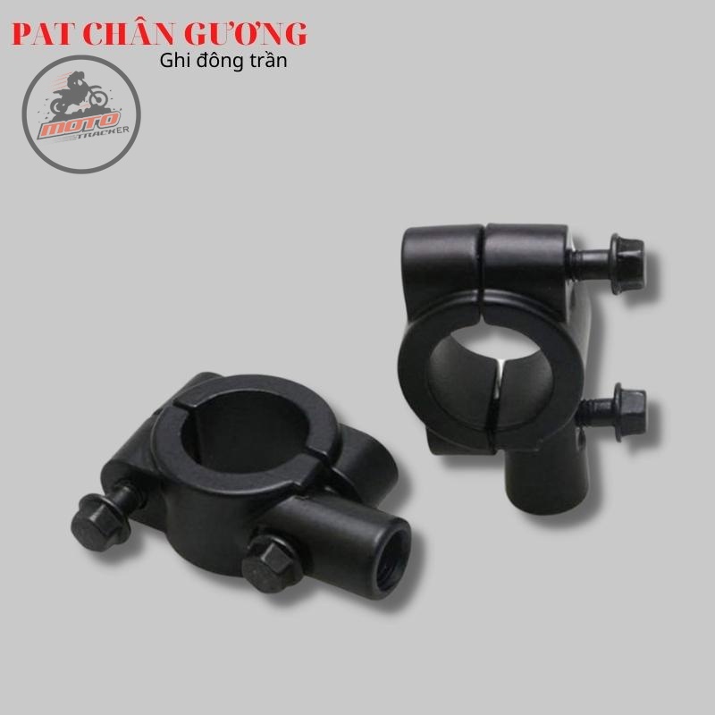 Giá gắn chân gương 10mm, cùm gắn gương tròn kiểng phù hợp với ghi đông trần 22mm