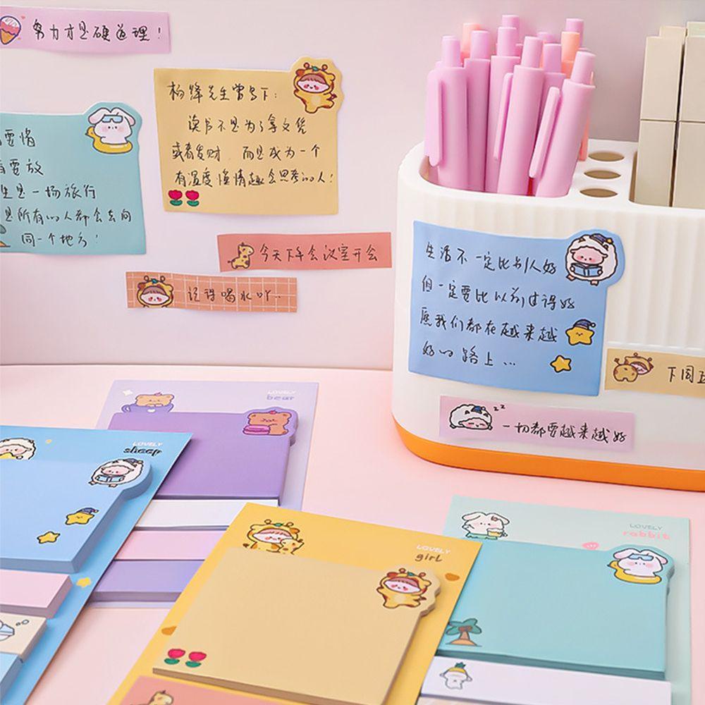 PEWANY Giấy Dán Ghi Chú Tự Dính Hình Thỏ Dễ Thương Trang Trí Trường Học