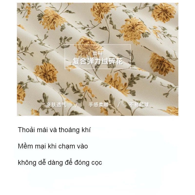Đầm hai dây PERTY họa tiết hoa vàng phong cách Hàn Quốc thời trang mùa hè cho nữ