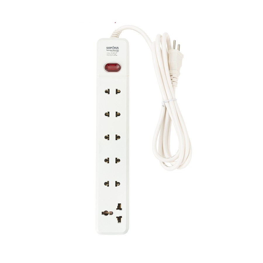 Ổ Cắm Điện Đa Năng SOPOKA Chịu Tải 2200W SOPOKA 3M2-6M2 Ổ Điện Công Tắc An Toàn