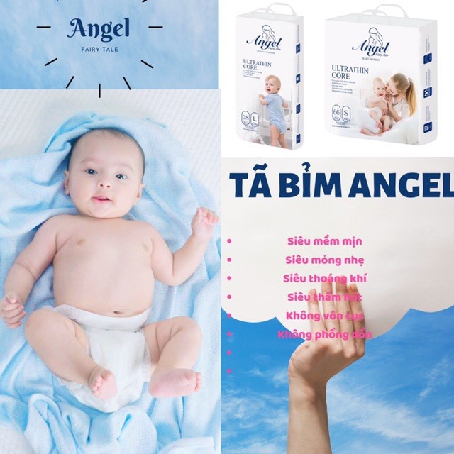 Bỉm Angel Dán/Quần đủ size S66, M60, L56, XL36