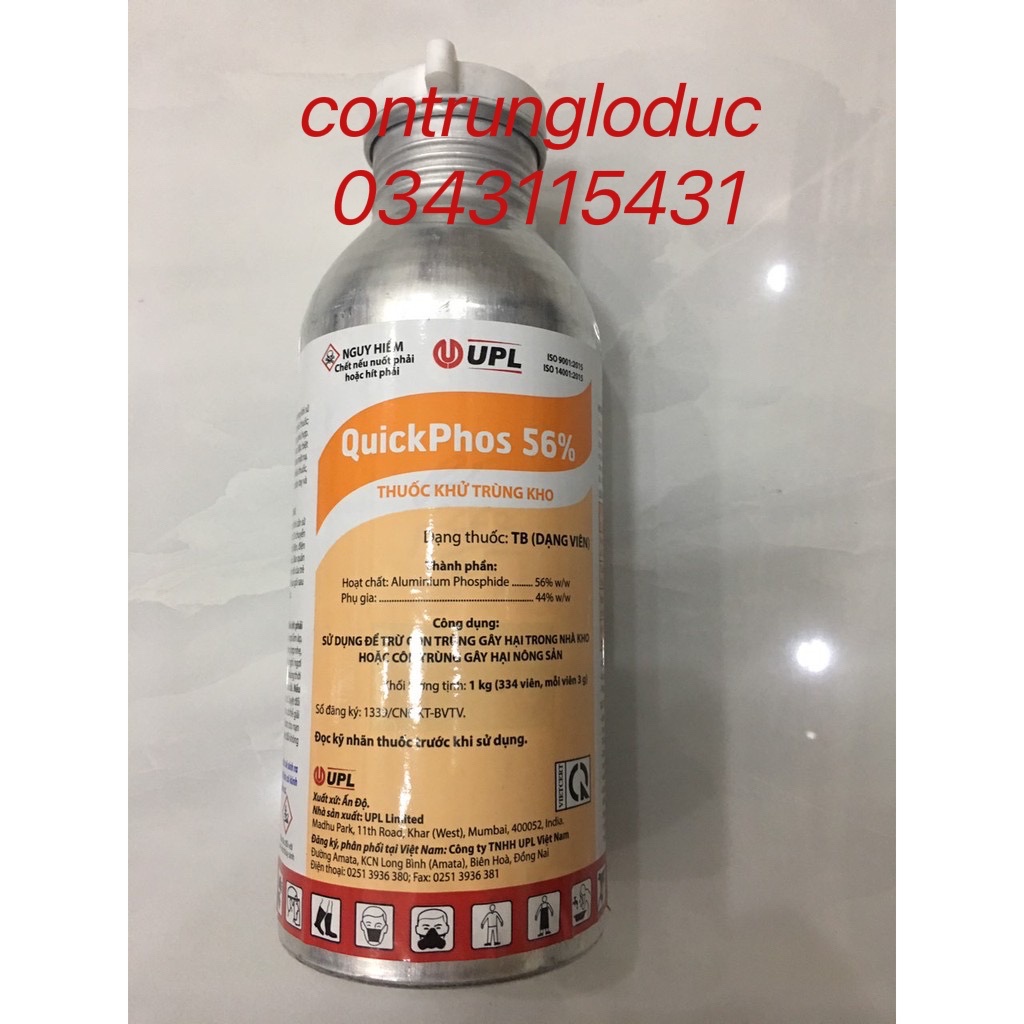 Quick phos 56 thuốc xông hơi khử trùng kho, diệt các loại ấu trùng