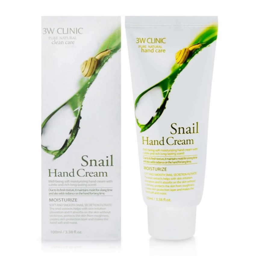 Bộ 2 Kem dưỡng da tay oliu và ốc sên 3W Clinic Hand Cream 100ml | BigBuy360 - bigbuy360.vn
