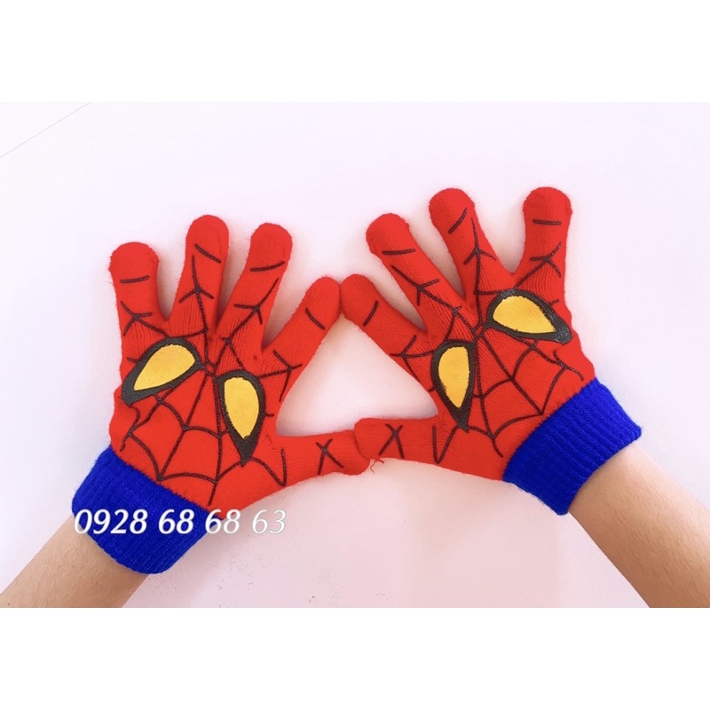 Set mũ len siêu nhân nhện Đỏ /Xanh bền đẹp