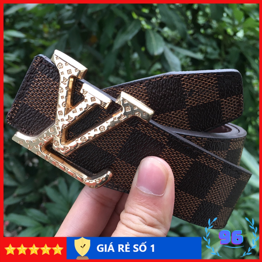 Thắt lưng nam LV, dây lưng lv thời trang, dây lưng nam cao cấp, mặt kim loại nguyên khối trẻ trung sành điệu TLLV002