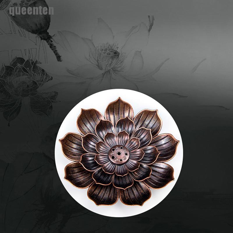 Đế đốt nhang trầm hương bằng hợp kim hình hoa sen