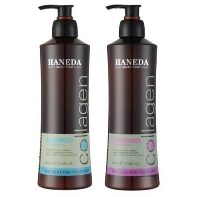 Cặp dầu gội và xả Haneda Collagen