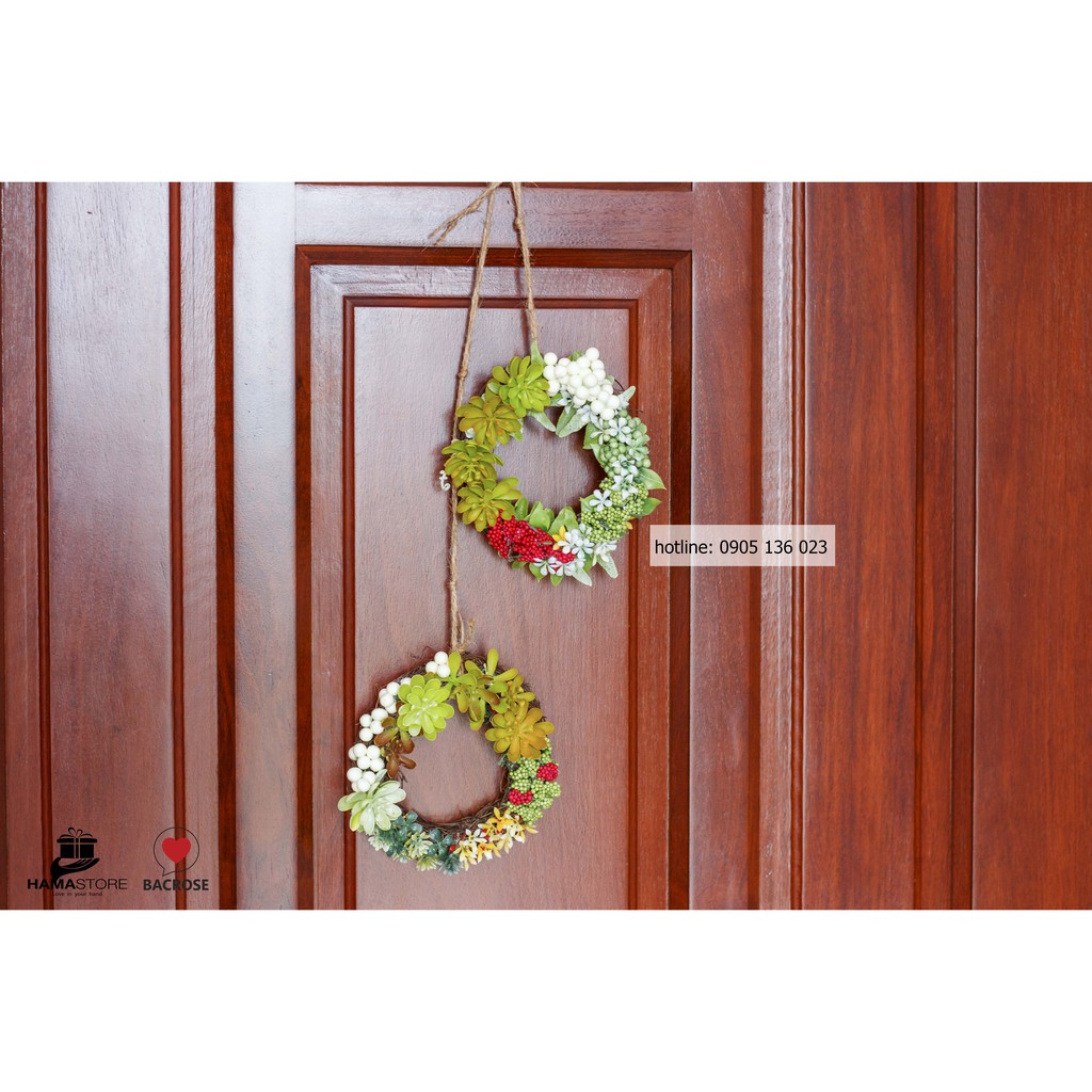 VÒNG TREO CỬA TẾT NGUYÊN ĐÁN NHÂM DẦN 2022 VỚI 2 VÒNG NGUYỆT QUẾ NHỎ