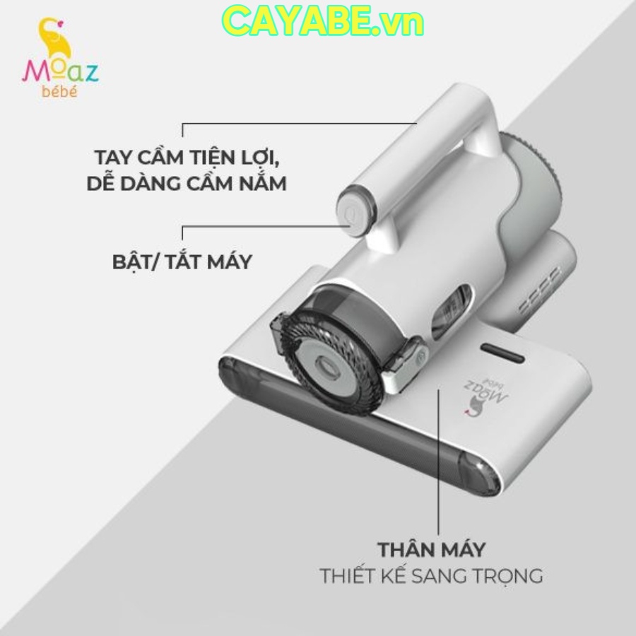 Máy hút bụi diệt khuẩn UV giường nệm, sofa và thảm cầm tay MOAZ BÉBÉ MB-037 cho gia đình (Bảo hành chính hãng 12 tháng)