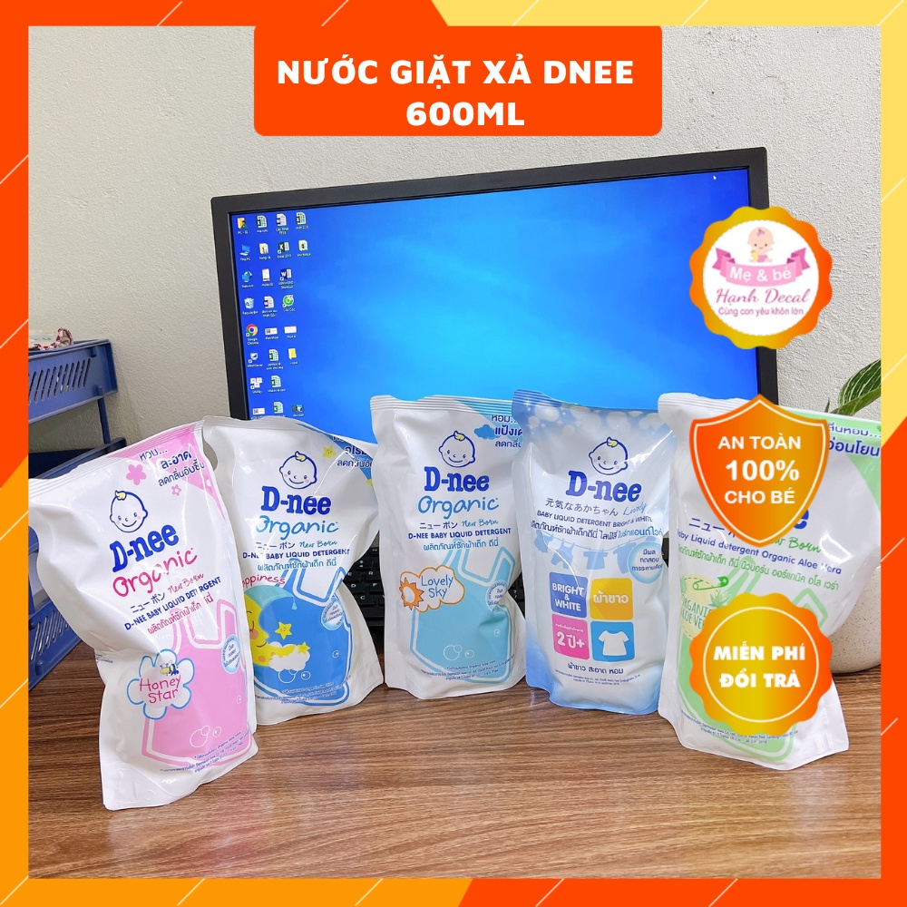 Nước giặt xả quần áo trẻ em dnee dạng túi 600ml - ảnh sản phẩm 1