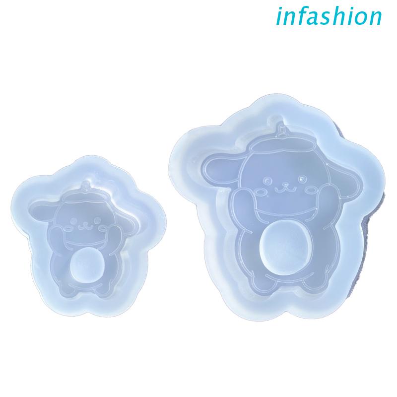 Khuôn Silicone Làm Mặt Dây Chuyền Epoxy Hình Chú Chó