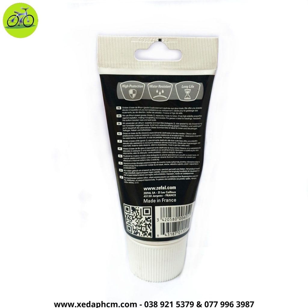 Mỡ Bò Chịu Nhiệt Bôi Trơn Trắng Zéfal Pro II Greas 150ml