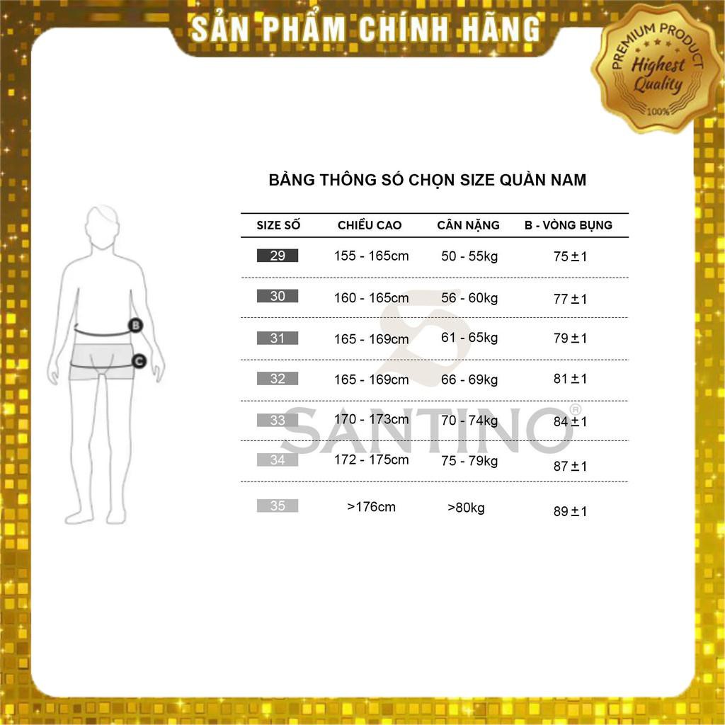 Quần tây nam SANTINO chất liệu rayon co giãn cao cấp họa tiết chìm, dáng ôm Q012-Q015