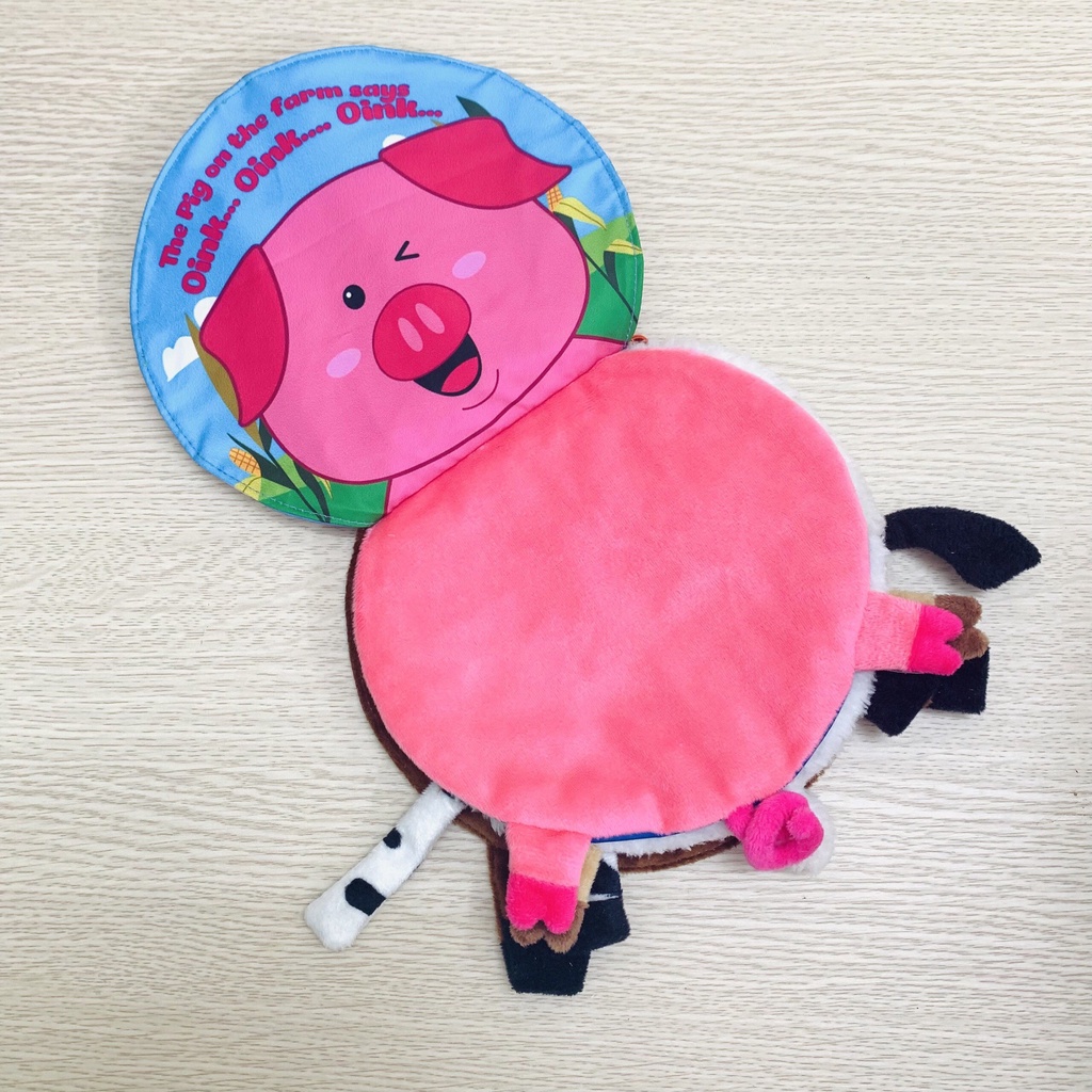 Sách vải the Animals on the farm Lalala baby đa tương tác lật mở sột soạt thu vị
