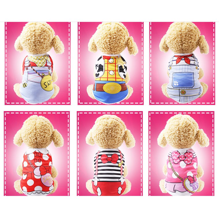 Bộ quần áo chó mèo mẫu Ba Lỗ Giả Yếm - Pet&amp;Joi Petshop