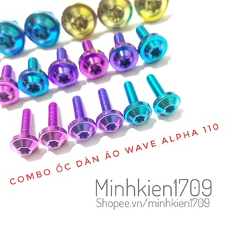 (GR5 XỊN) Combo full ốc Titan Salaya dàn áo Wave Alpha 110 đời mới