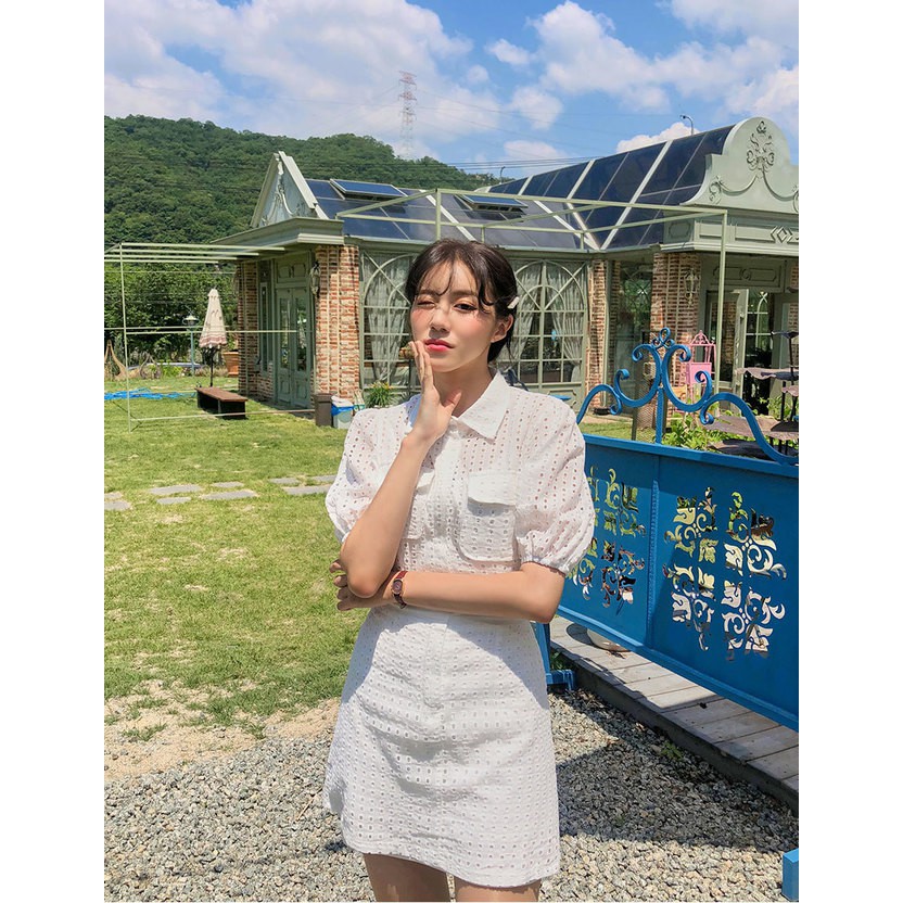 Lucy Dress - Đầm đục lỗ vuông