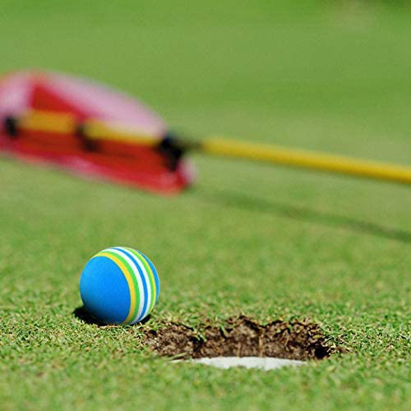 Set 20 Quả Bóng Golf Bằng Xốp Mềm Màu Cầu Vồng Dùng Để Luyện Tập Trong Nhà / Ngoài Trời
