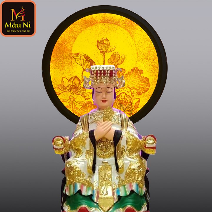 [SALE HOT] Đèn Hào Quang ốp sau bàn thờ treo - 198, khung sắt, Đường kính 30cm (đặt tượng thờ cao 25cm đến 40cm)