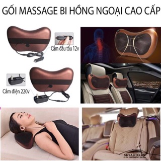 Gối massage Hồng Ngoại 8 bi