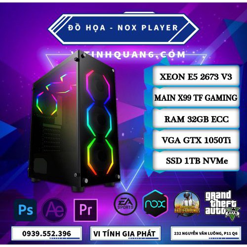 Bộ PC E5 2673 V3 Làm đồ họa nặng, chiến mọi thể loại game hiện hành