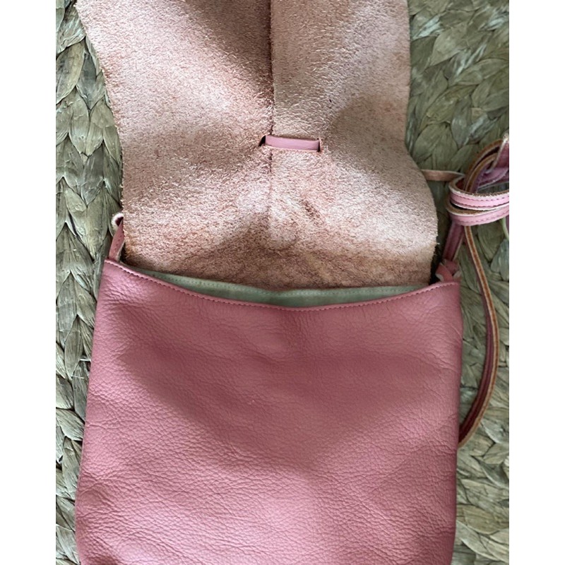 Crossbody bag Da thật size 24x24 Da mềm