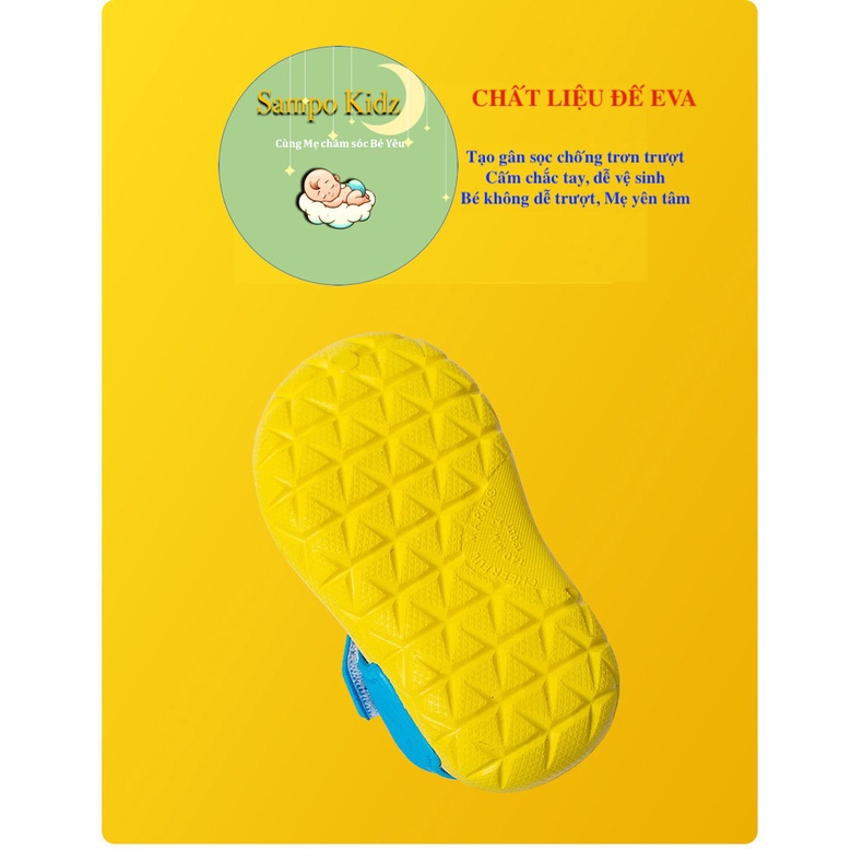 Dép cho bé Cheerful Mario QL-19001-2, sục quai dán cho bé trai bé gái chống trơn trượt chính hãng QD