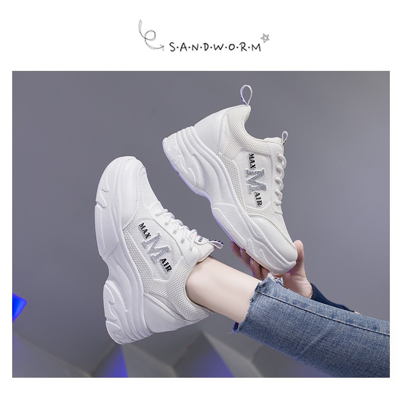 GIÀY NỮ TRẮNG ĐỘN ĐẾ 5 PHÂN TĂNG CHIỀU CAO M MAX CỰC ĐẸP G 34 | BigBuy360 - bigbuy360.vn