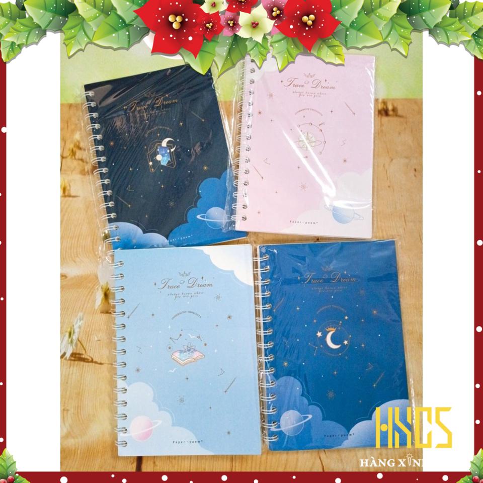 SỔ LÒ XO A5 Trace Dream, SỔ TAY KẺ NGANG, kích thước A5 - 140x207mm, 120 trang.
