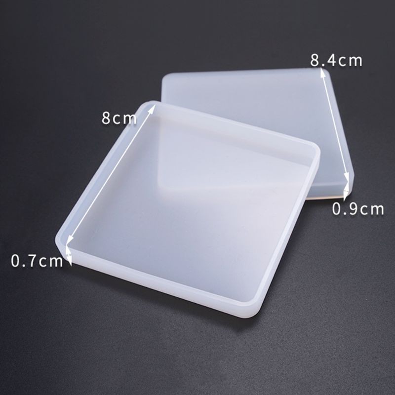 Set 3 Khuôn Silicon Hình Vuông / Tròn Dùng Để Làm Đồ Trang Sức Thủ Công